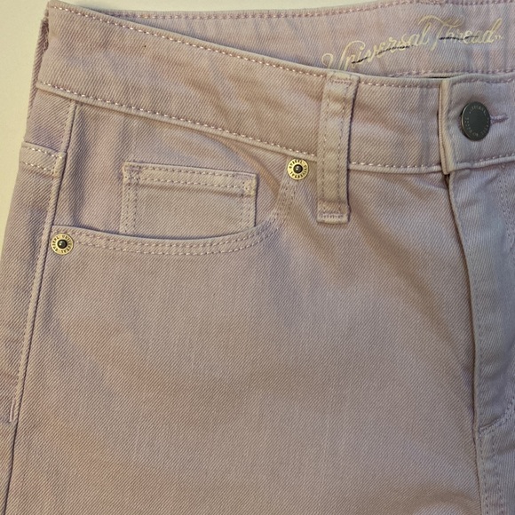 Women's High-Rise Wide Leg Crop Jeans- Violet - Picture 5 of 11